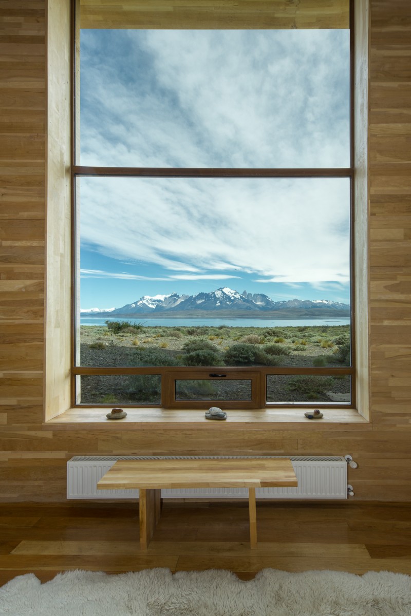 window view of  Torres del Paine